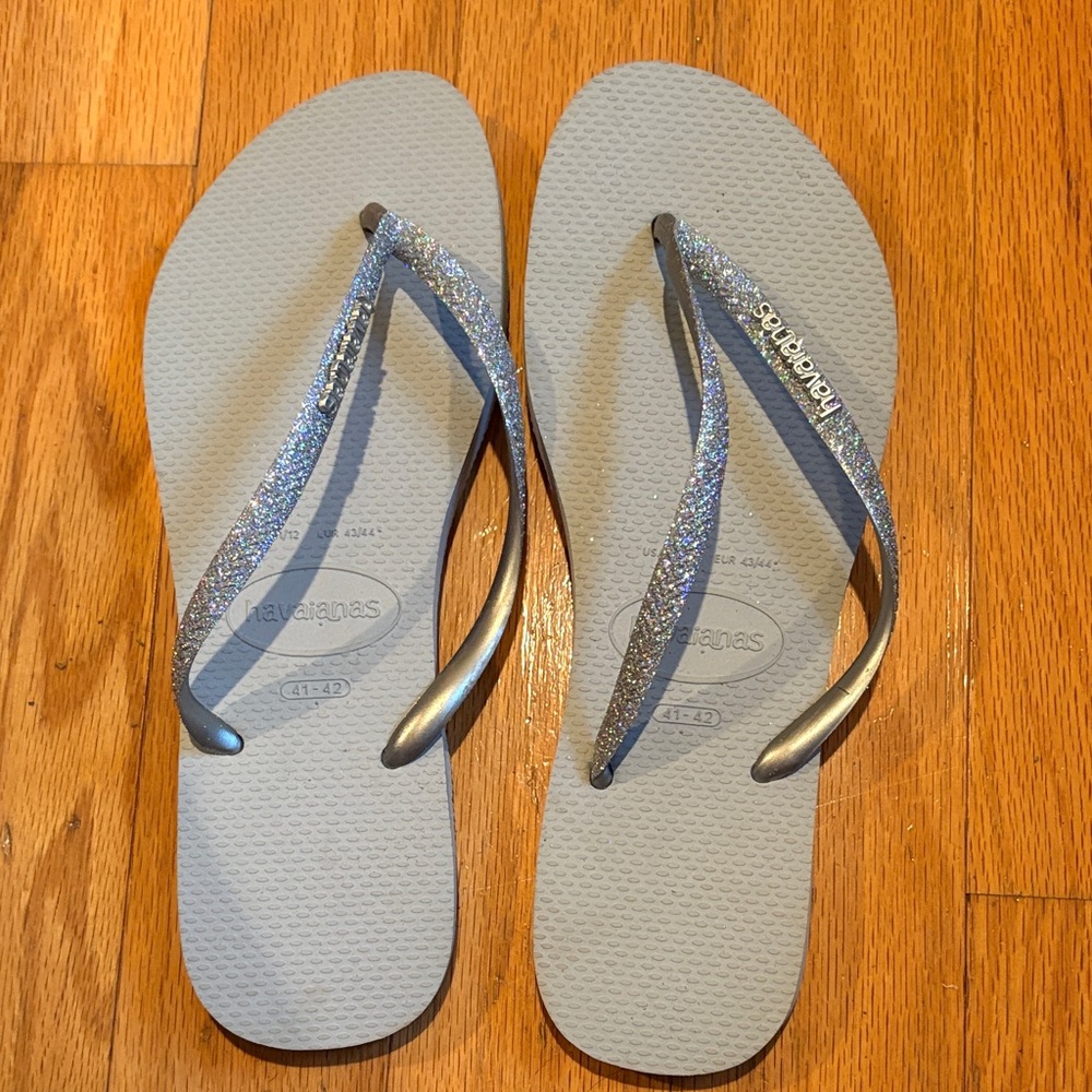 Havaianas Women's Glitter Silver Sandals